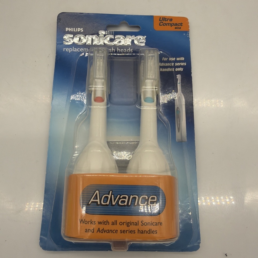 PHILIPS Sonicare Advance Compact Replacement Toothbrush Heads Vintage 2003